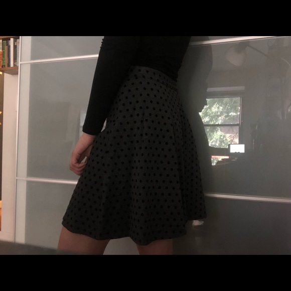 Premise Studio Skirt with Velvet Polka Dots! - Picture 3 of 5